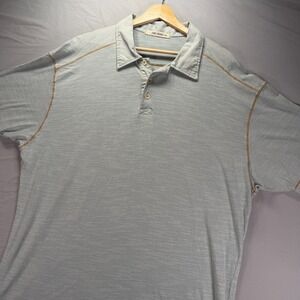 Jake Agave Shirt Mens 2XL Green Short Sleeve Polo Classic Fit Lightweight